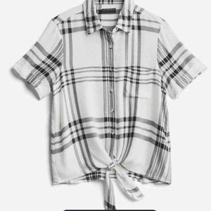 Stitch Fix: TINSEL Lanisa Tie Front Button Down Top